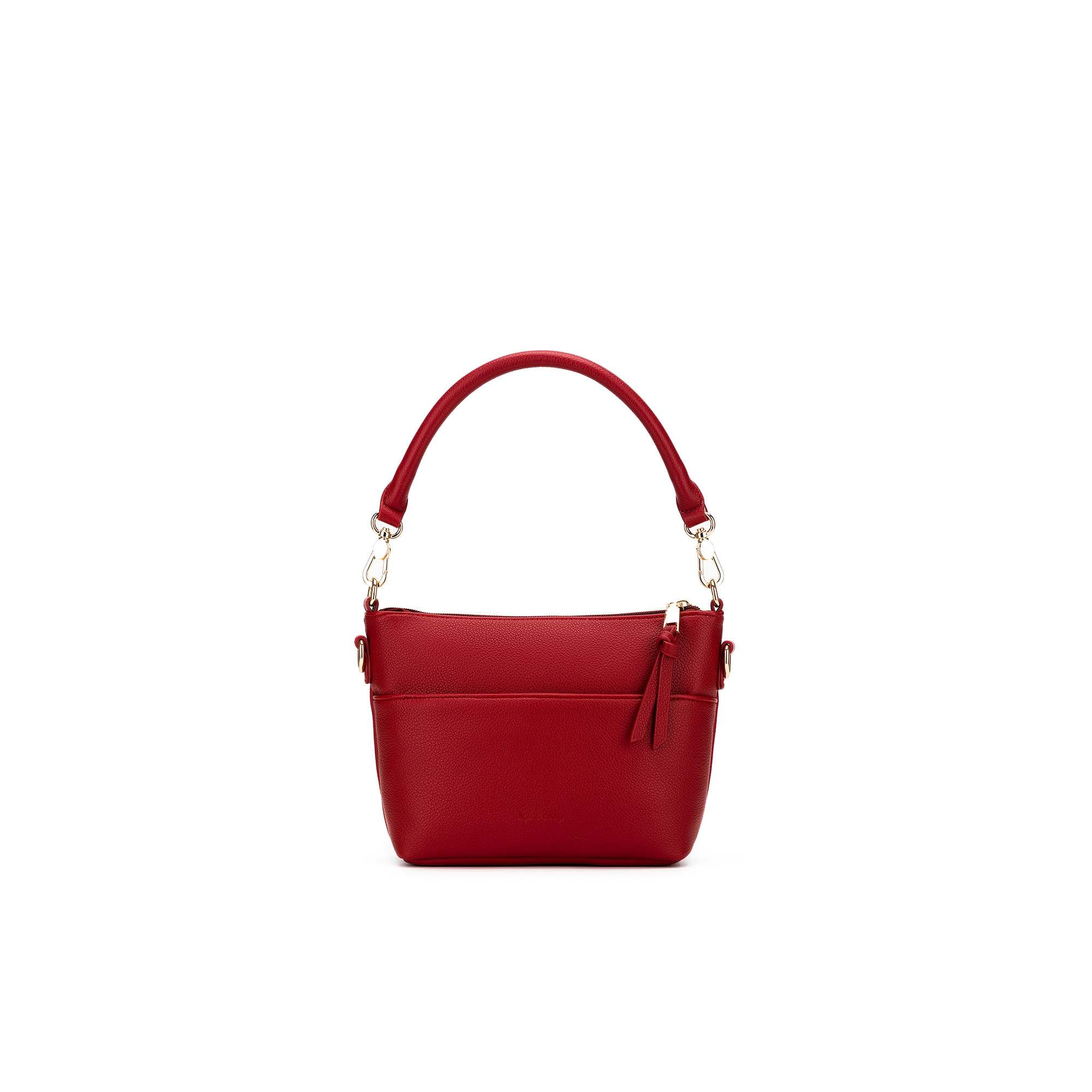 Alice Deep Red Top Handle Crossbody Bag