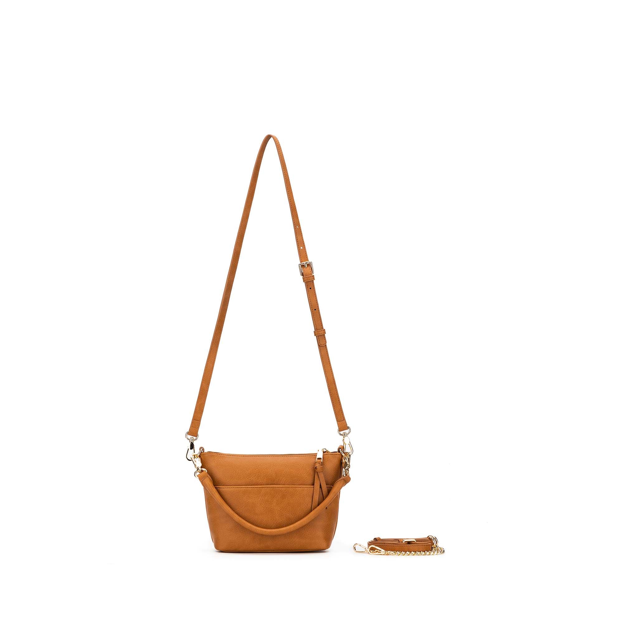 Alice Tan Top Handle Crossbody Bag