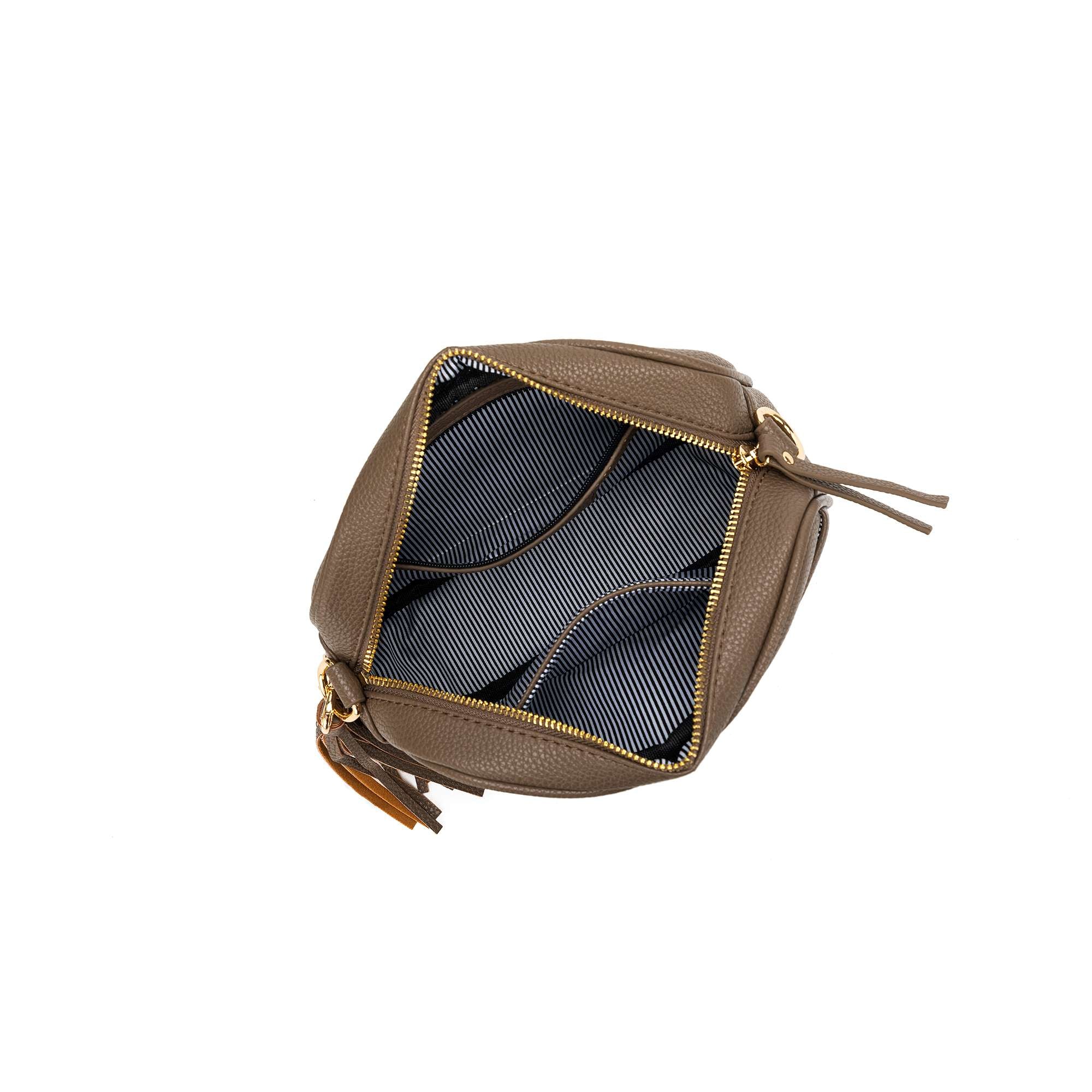 Indie Dark Taupe Crossbody Bag