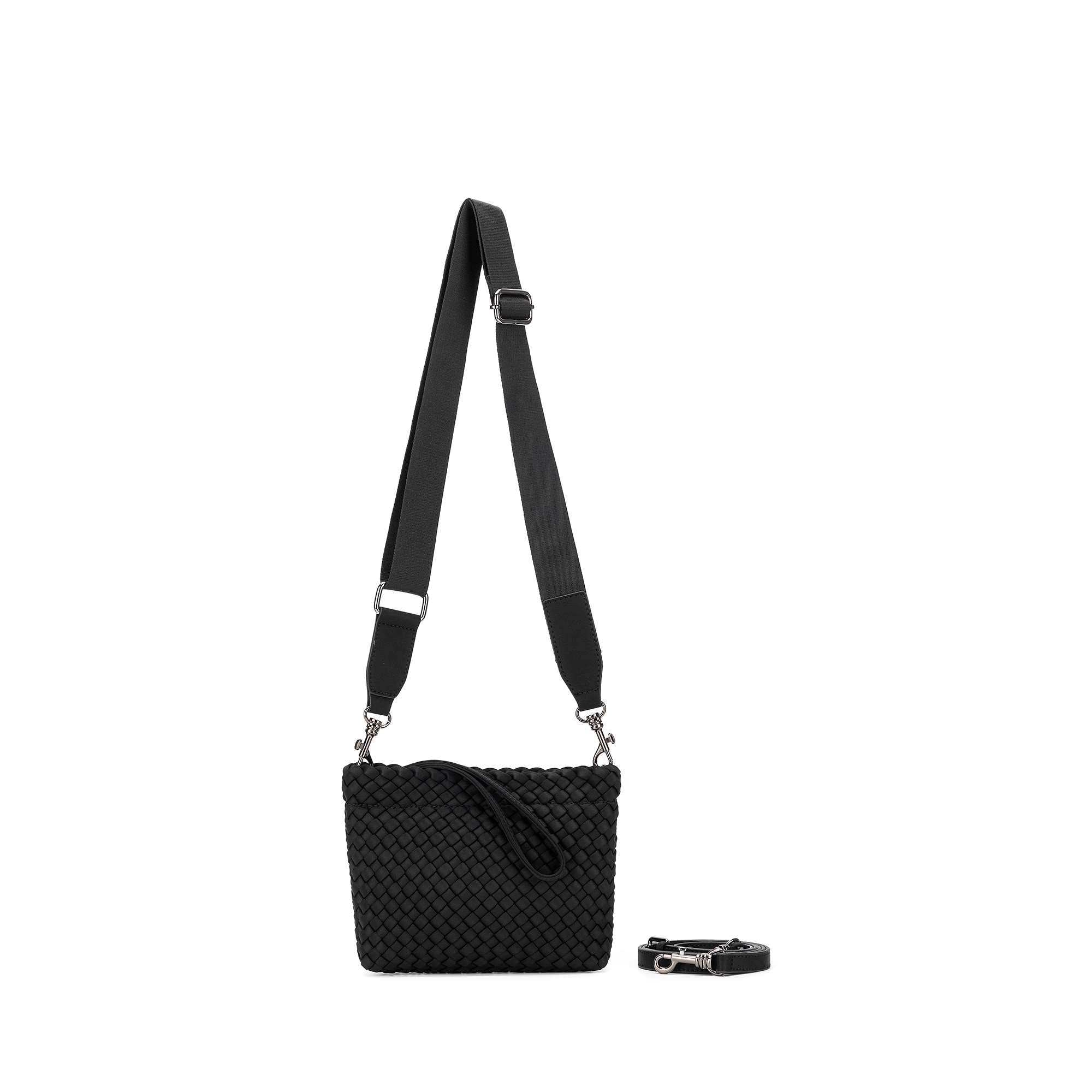 Aria Black Clutch Crossbody Bag