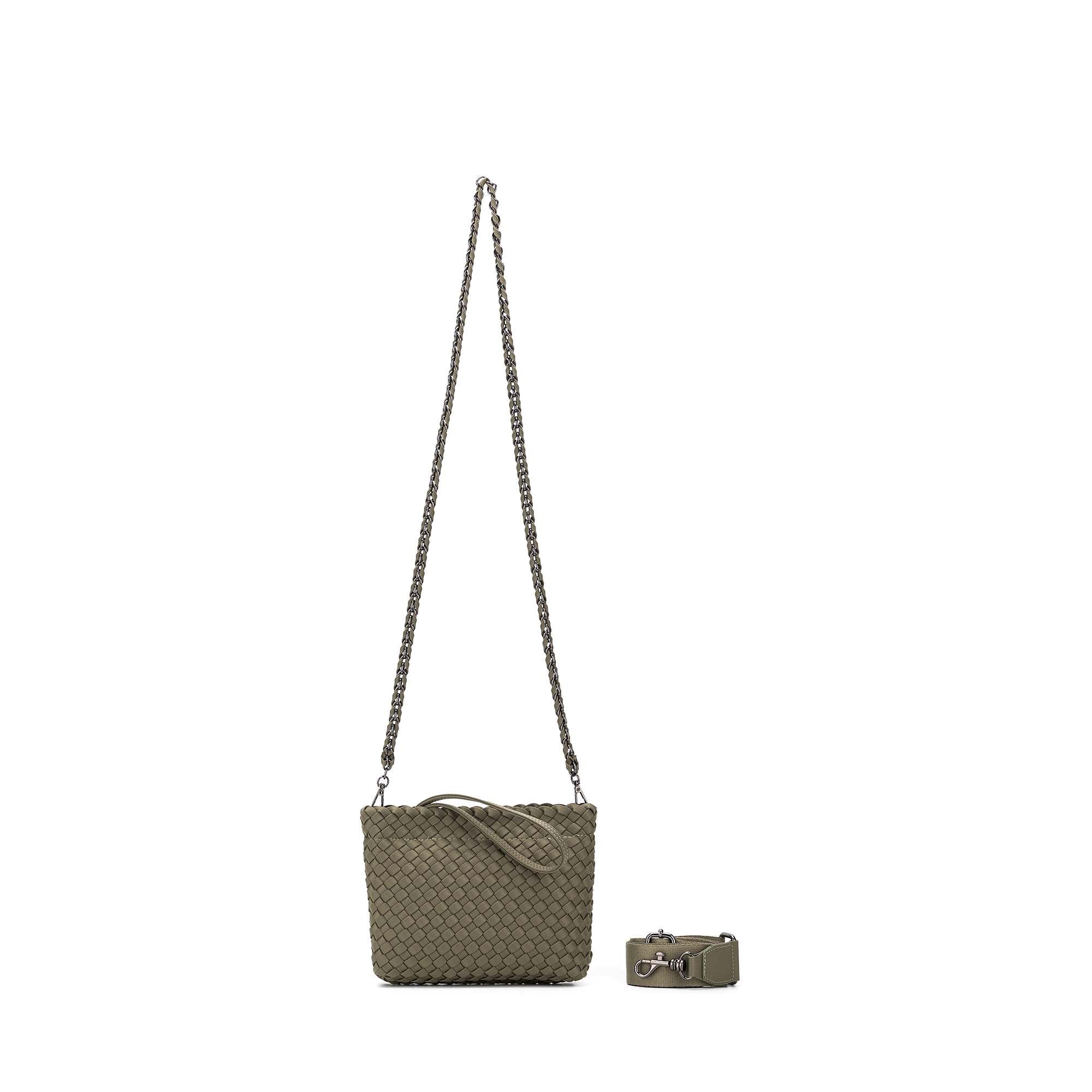 Aria Light Olive Clutch Crossbody Bag