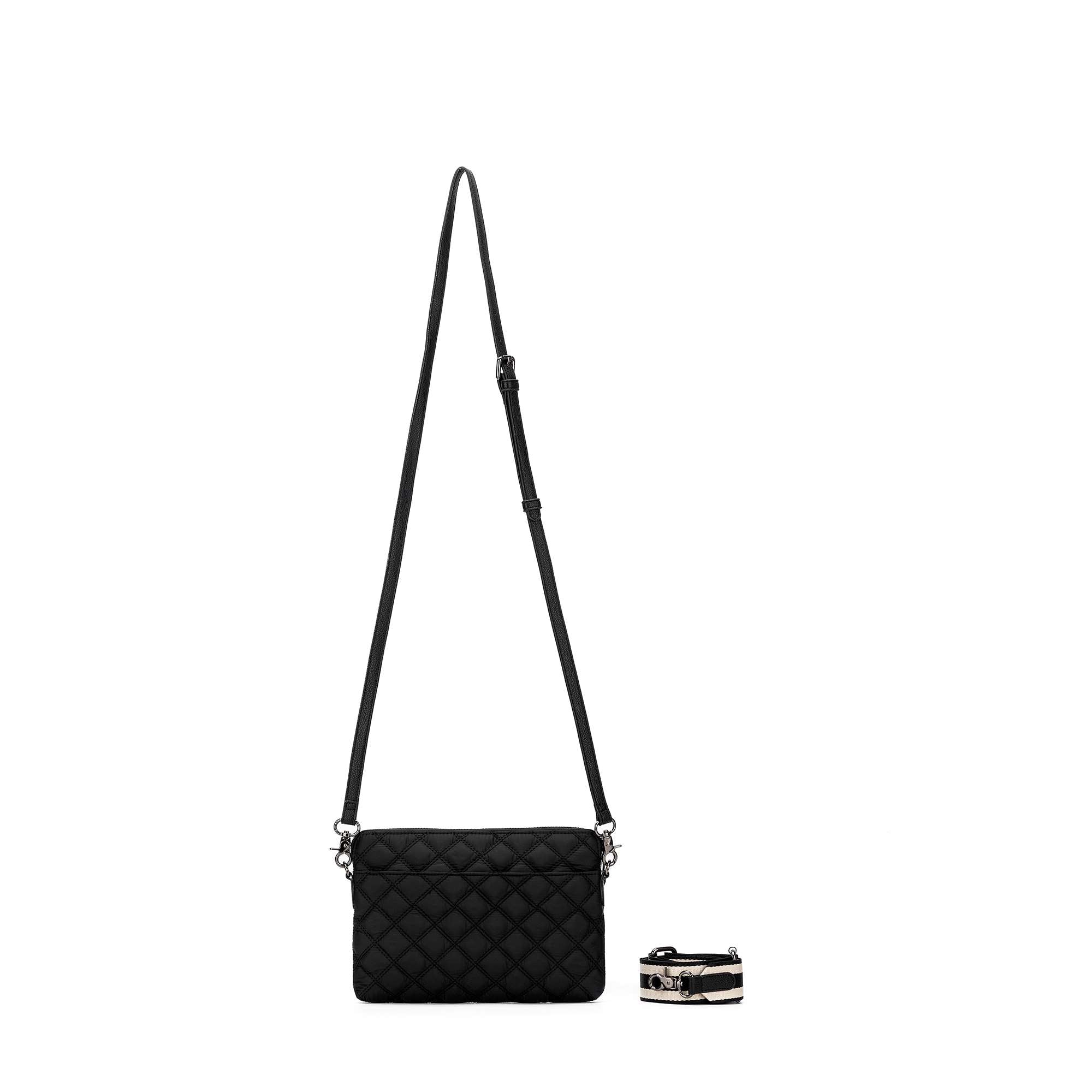 Tribeca Quilted Kiara Black Crossbody/Clutch