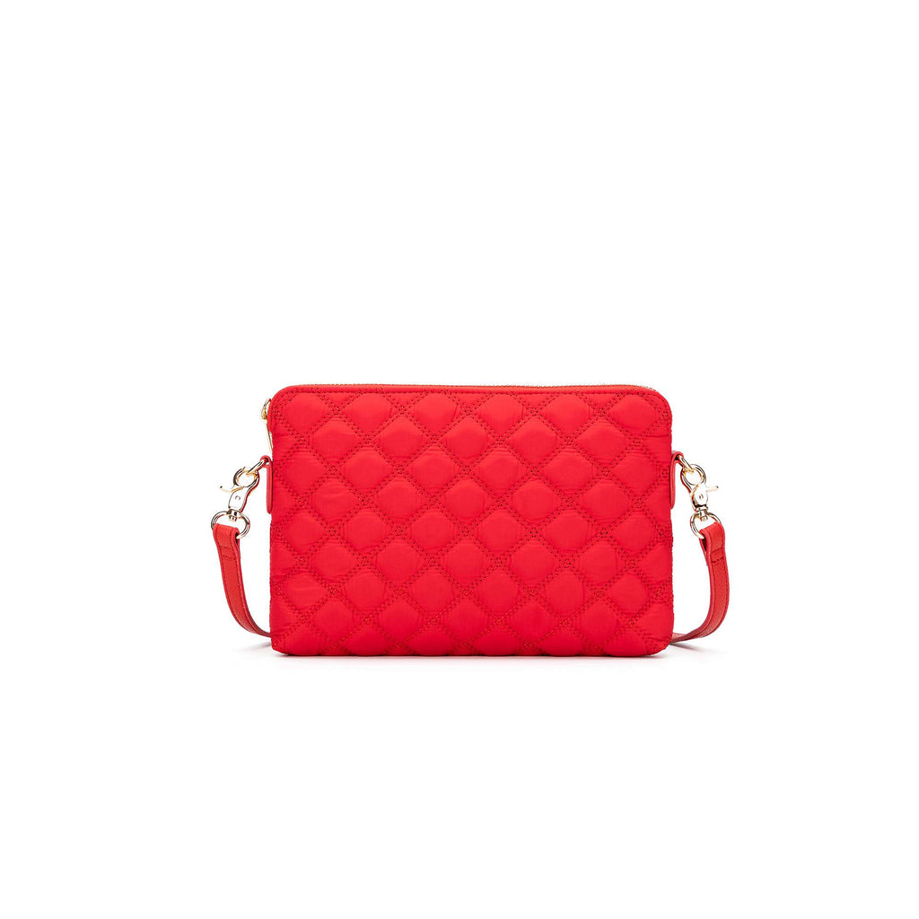 Tribeca Quilted Kiara Red Crossbody/Clutch