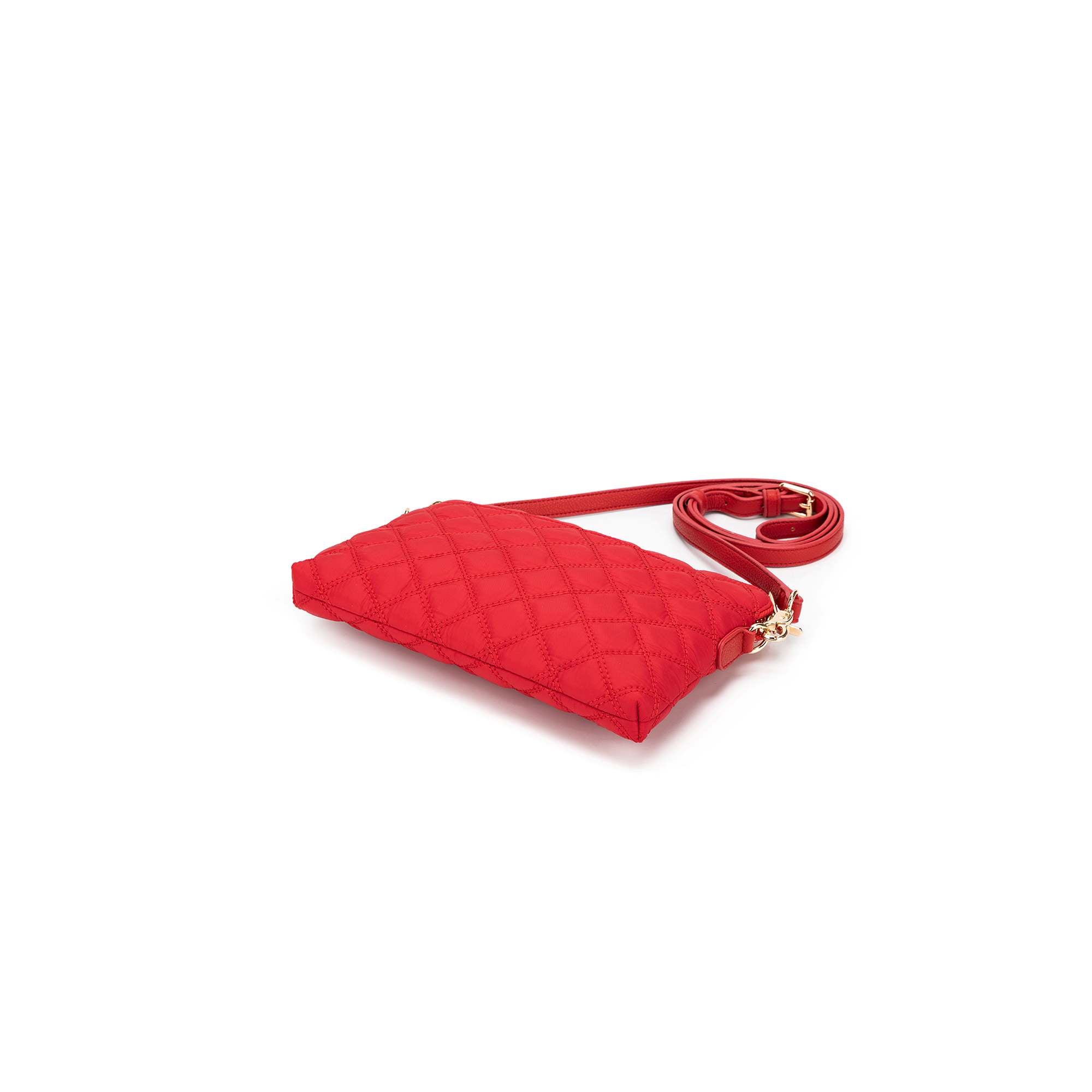 Tribeca Quilted Kiara Red Crossbody/Clutch