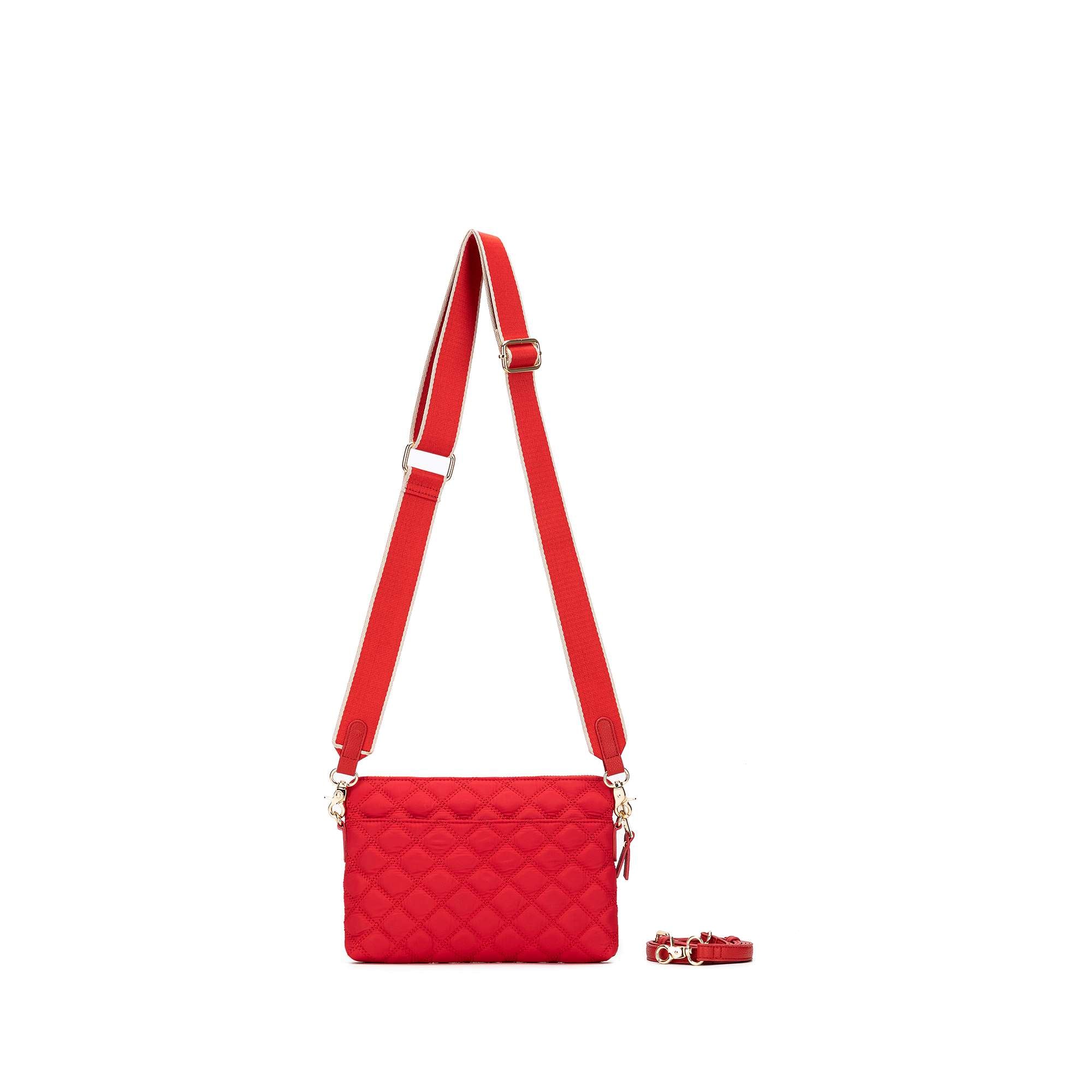 Tribeca Quilted Kiara Red Crossbody/Clutch