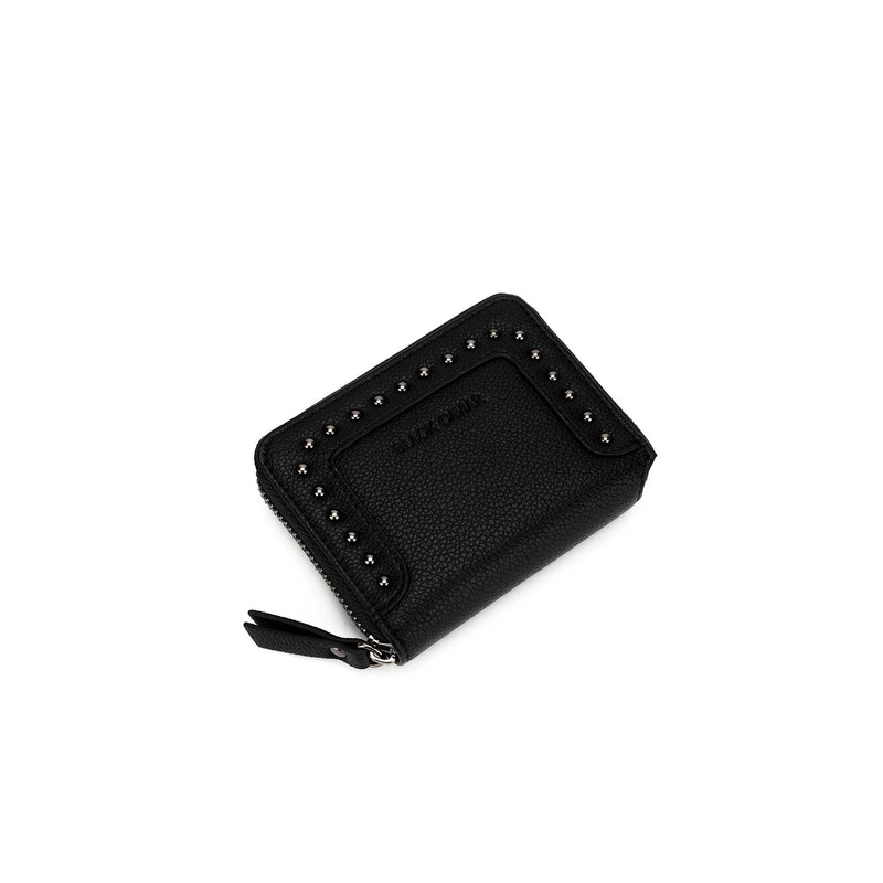 Rebel Black Studded Mini Wallet