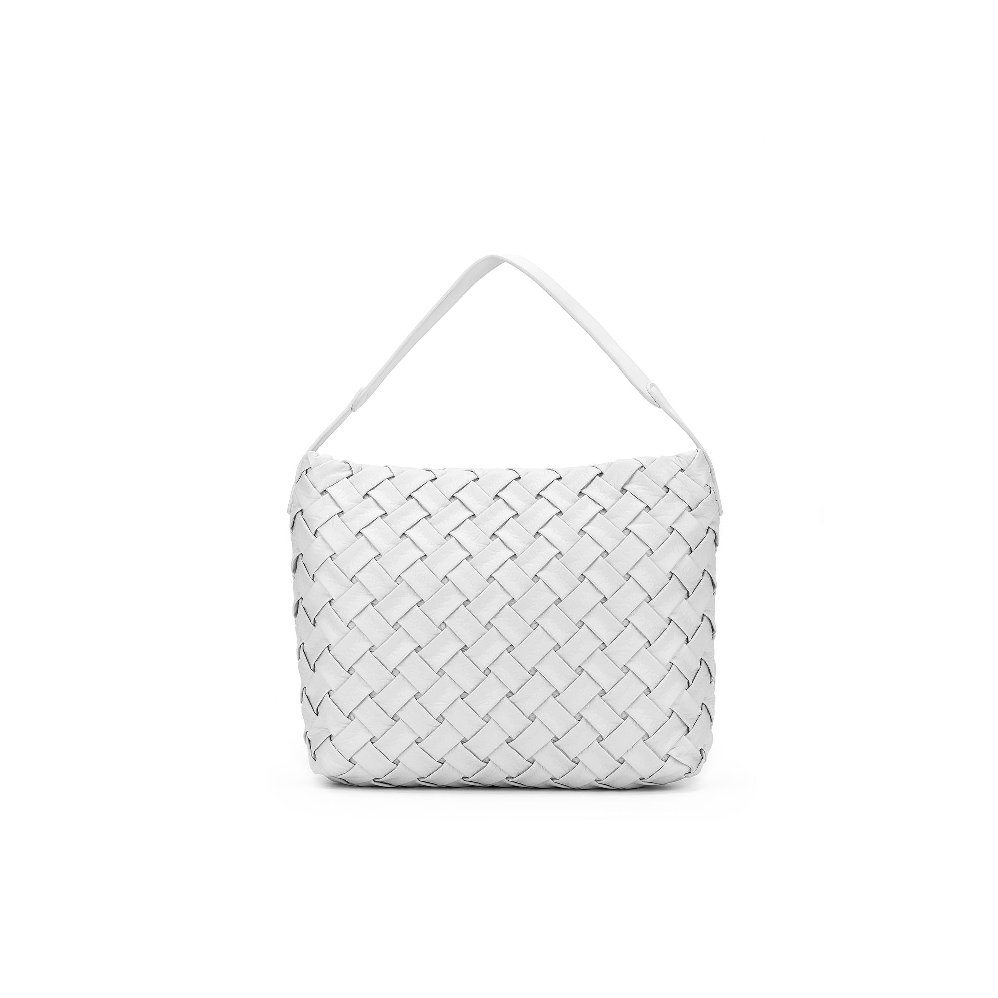 Raquel White 2 Piece Woven Shoulder Bag