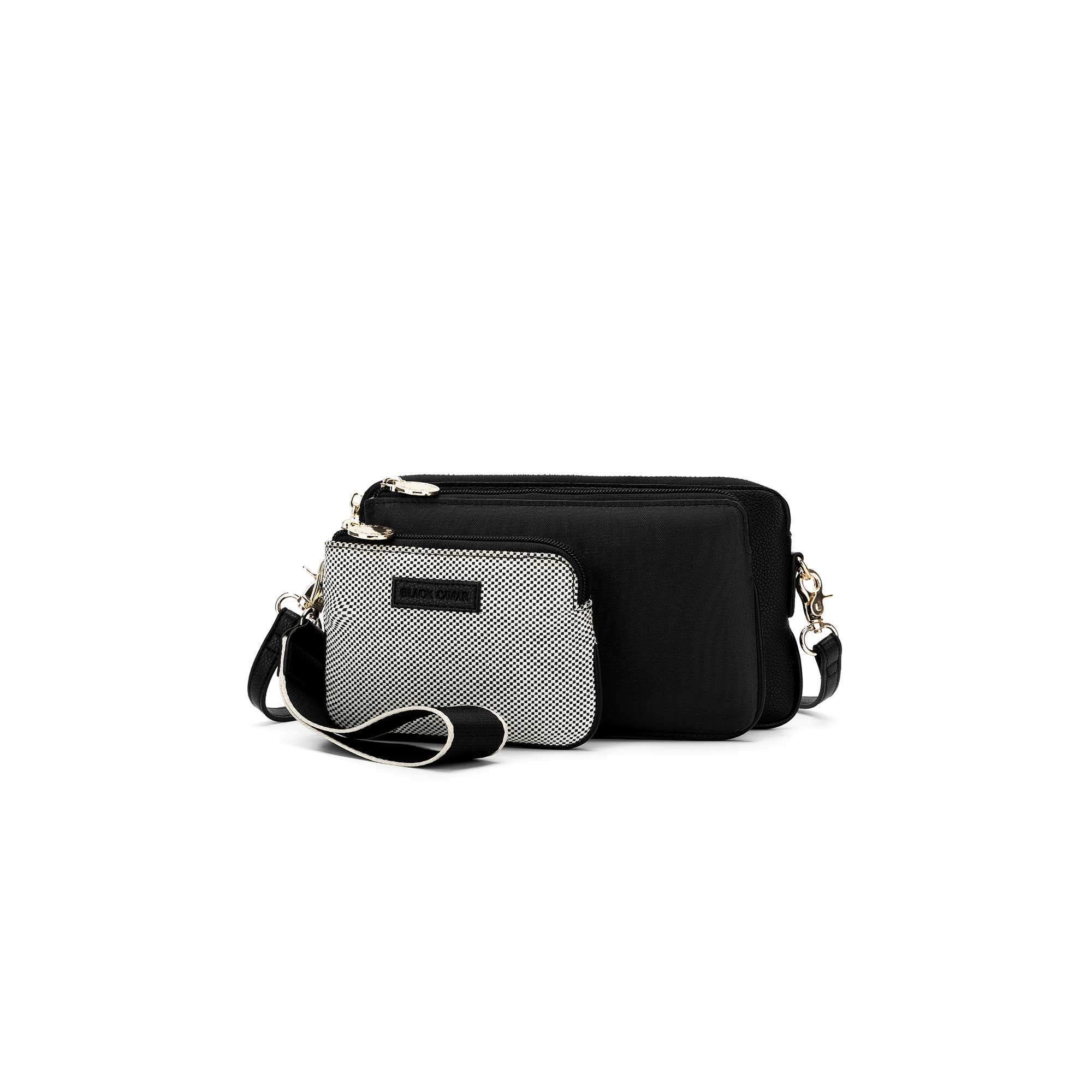 Destiny Black 3 Piece Crossbody Bag