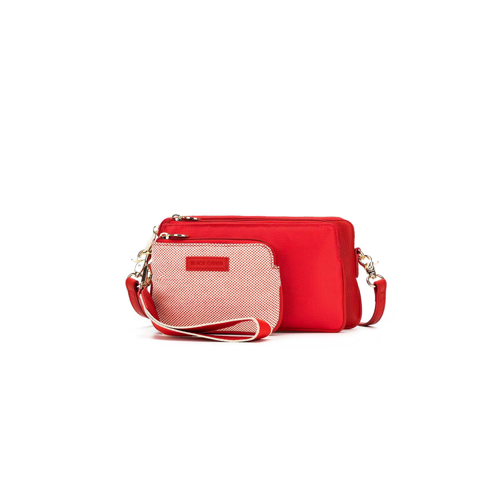 Destiny Red 3 Piece Crossbody Bag