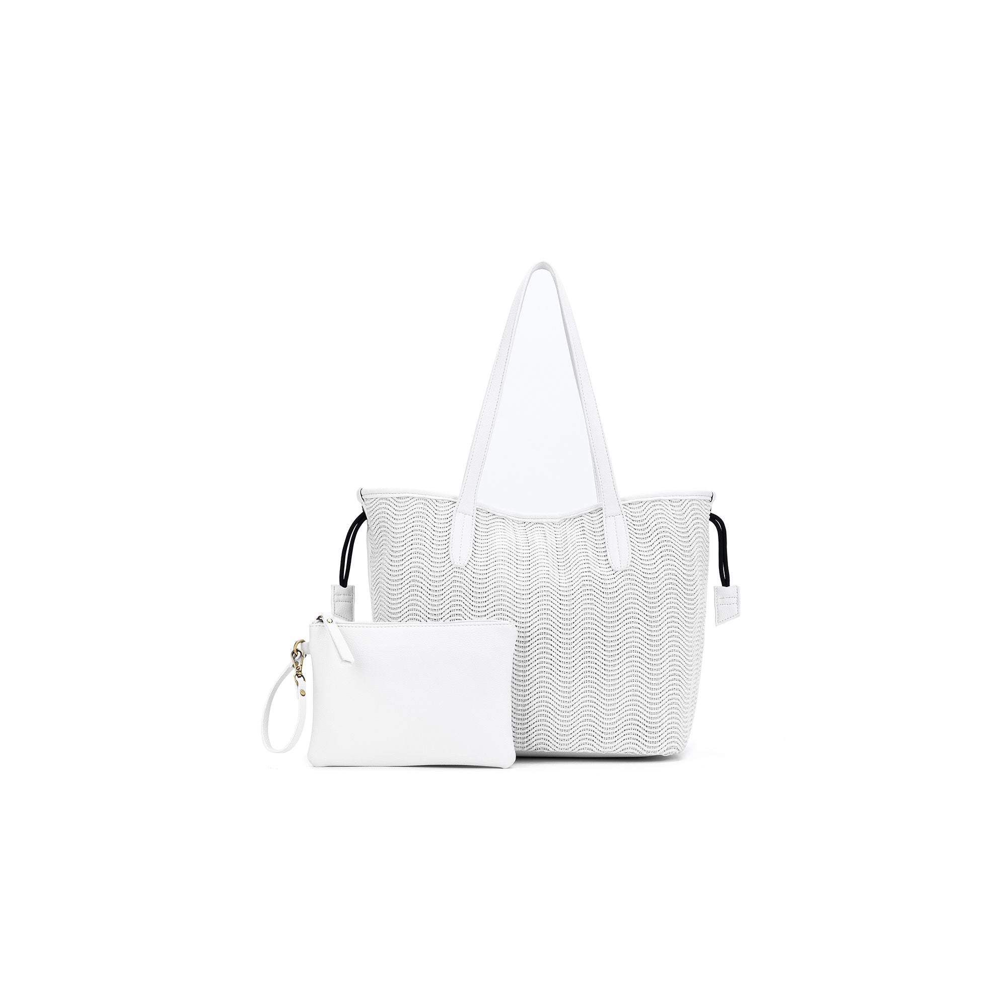 Pippa White 2 Piece Handbag Set