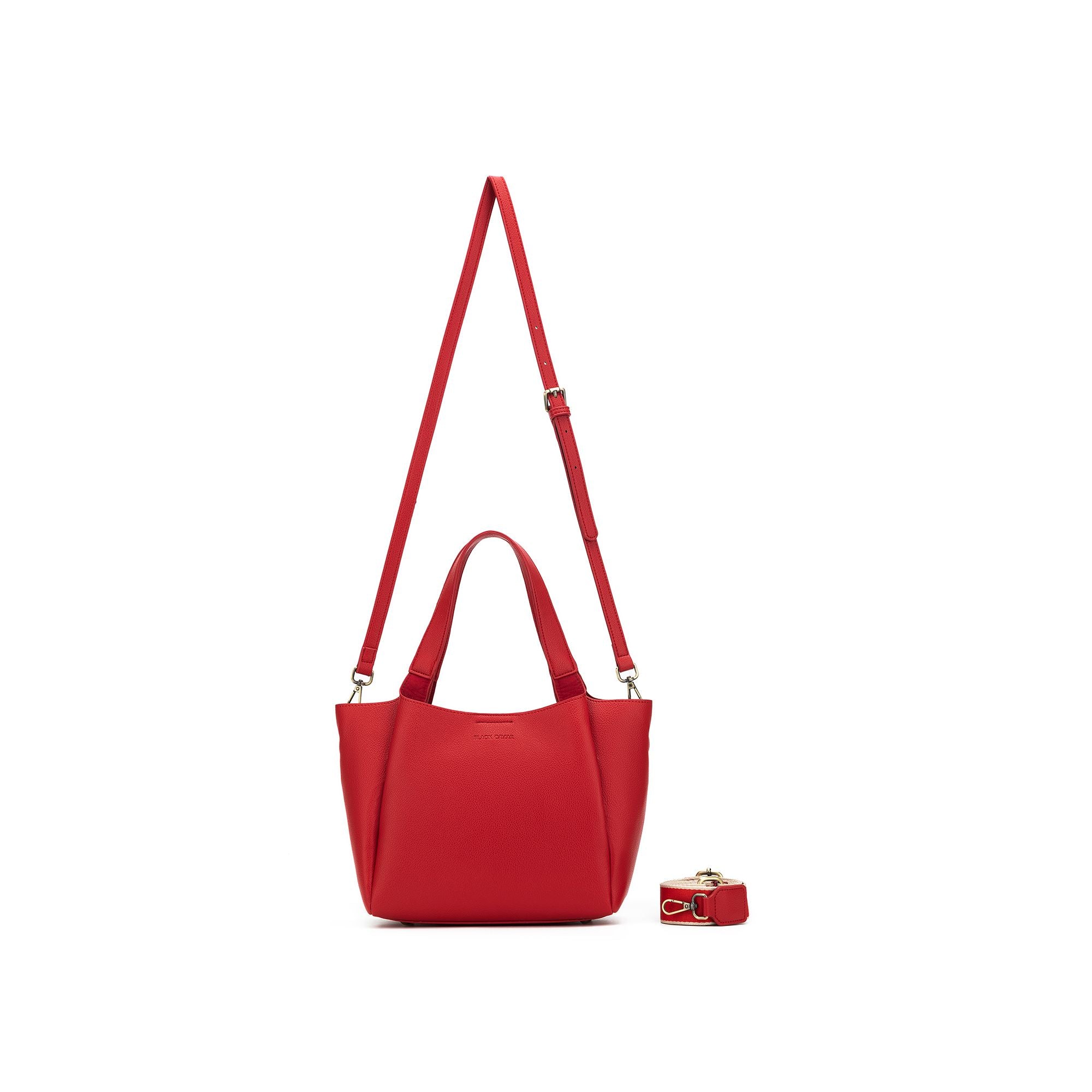 Mini Evelyn Red 3 Piece Hobo Tote