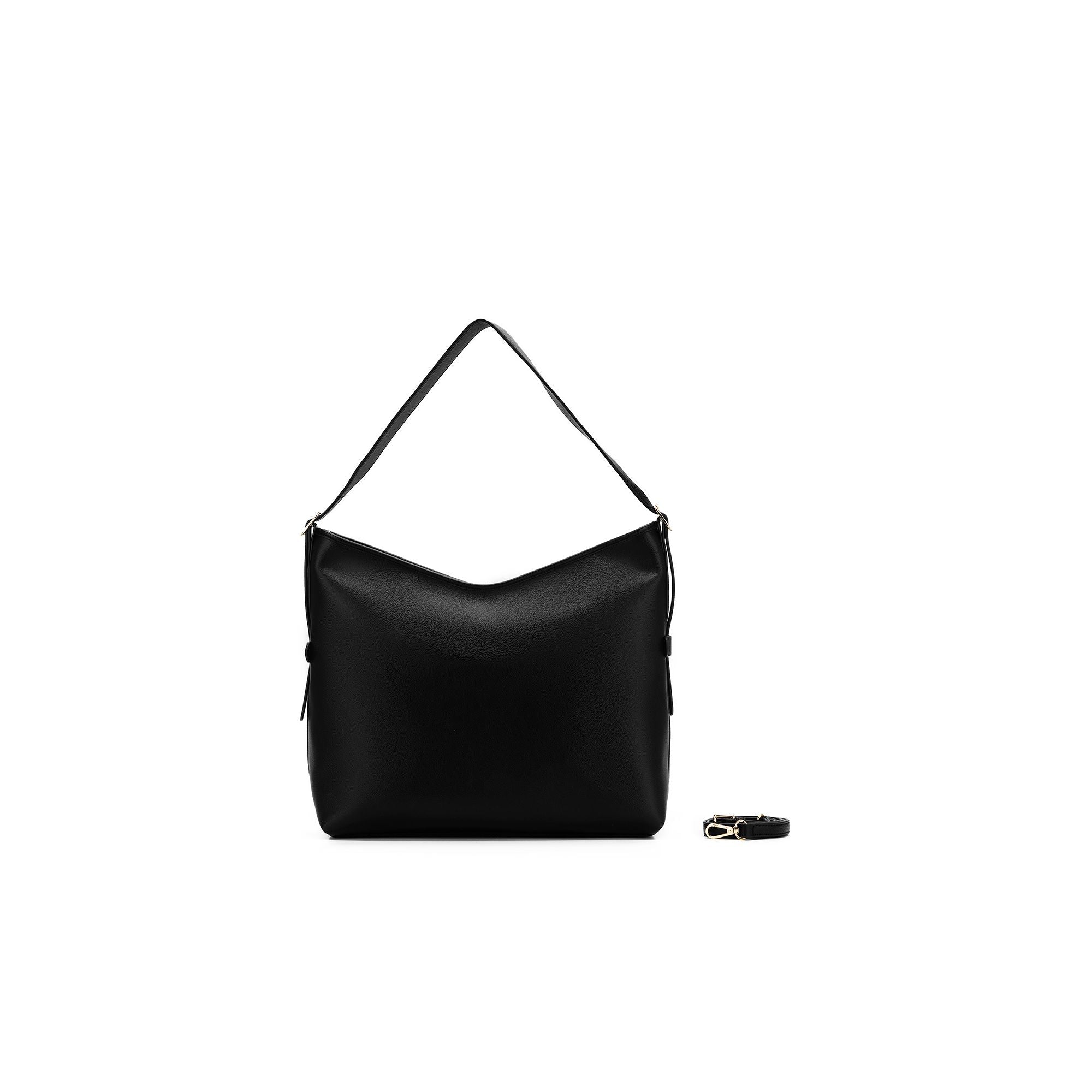 Madeleine Black Large 3 Piece Floppy Hobo