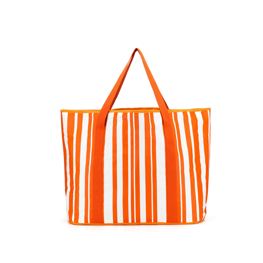 Sabbia Beach Bags Large Orange Stripe