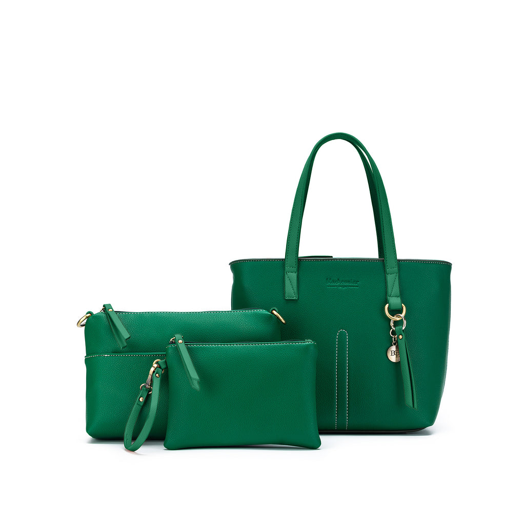 Tara Green 3 Piece Handbag Set